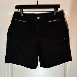 Style & Co. | Zipper Pocket Cargo Shorts in Black Size 6